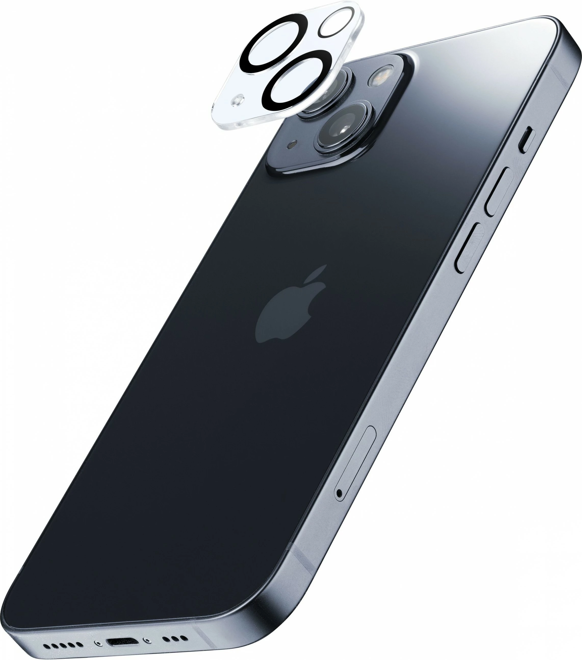 Mbrojtës kamerë Cellular Line për iPhone 15 / 15 Plus, xham i temperuar, transparent