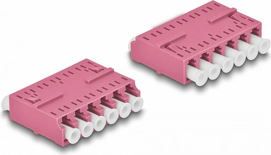Kuplues fibër optike DeLOCK LC Hexaplex LC/LC HD, 12 konektorë, vjollcë