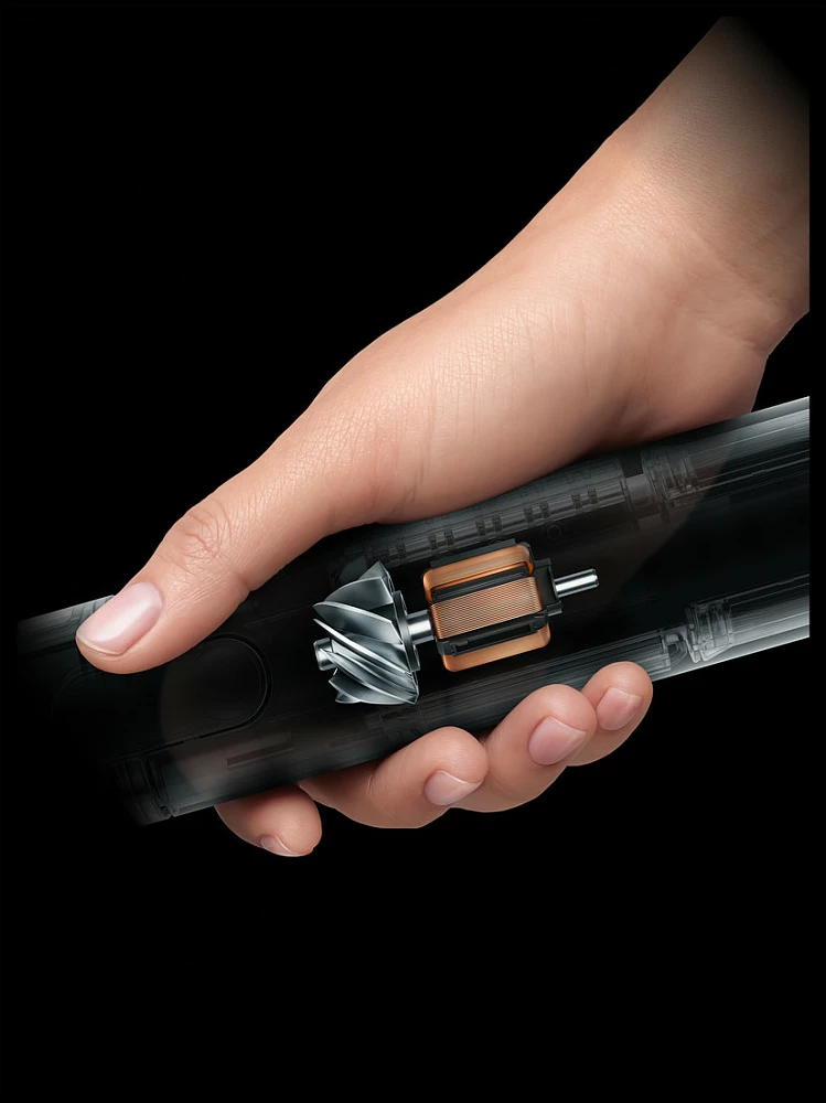 Fshesë me korrent Dyson PencilVac Fluffycones, pa kabllo, 30 min, LCD, Matte Black