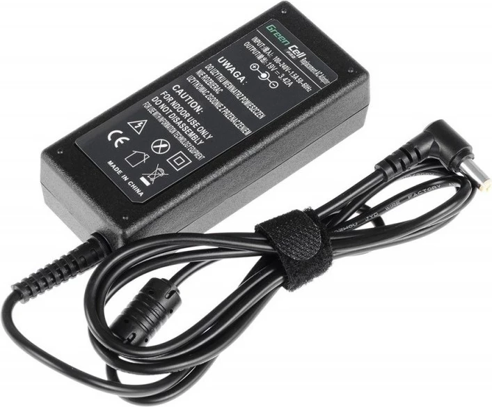 Karikues për laptop Green Cell AD01P, 60W, i zi 