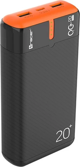 Power bank Tracer EnerGen 20000 mAh, e zezë, portokalli
