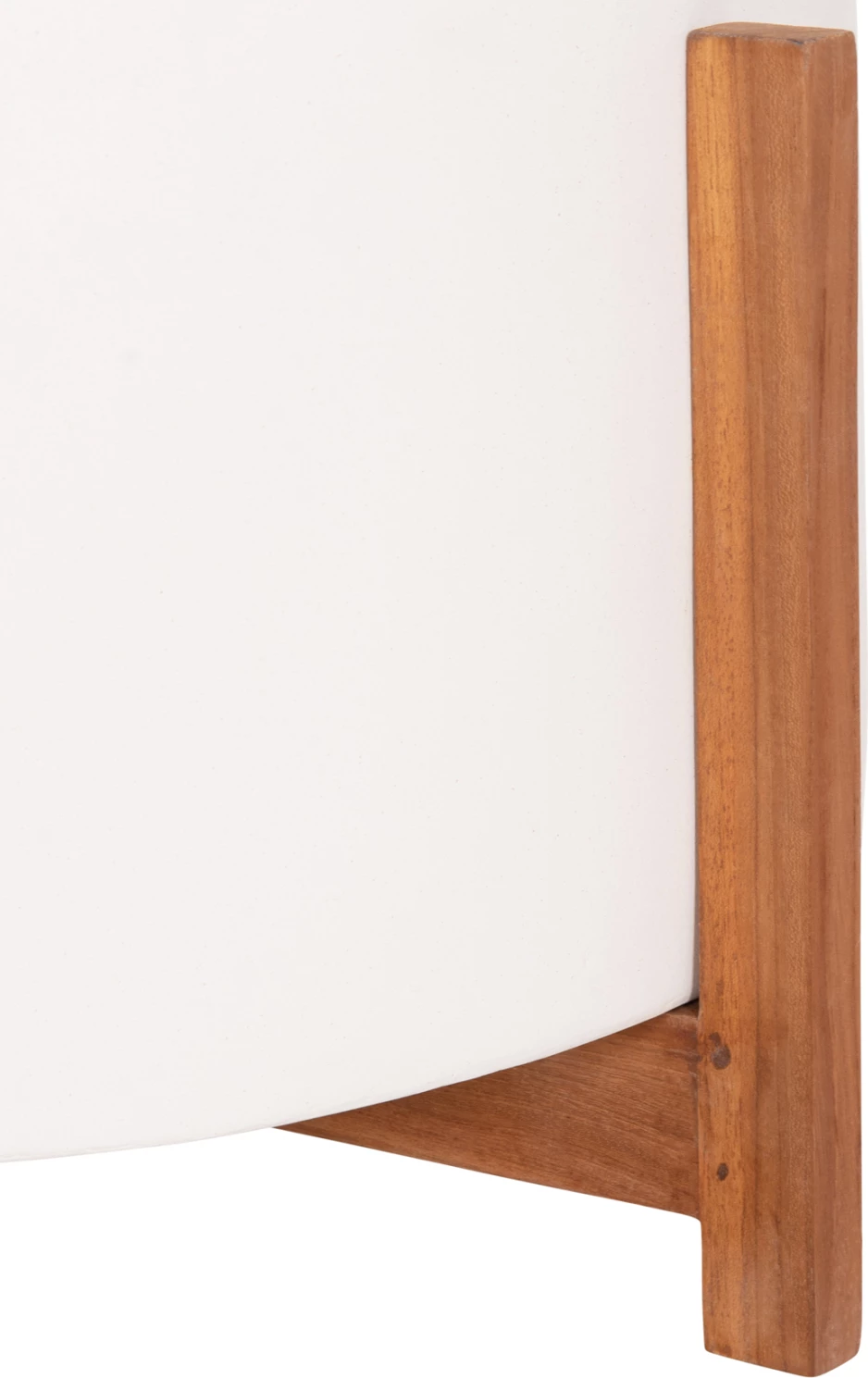 Vazo e brendshme HOFF, çimento fiber e bardhë, bazë dru tik, FH4682.02L, 50x35cm