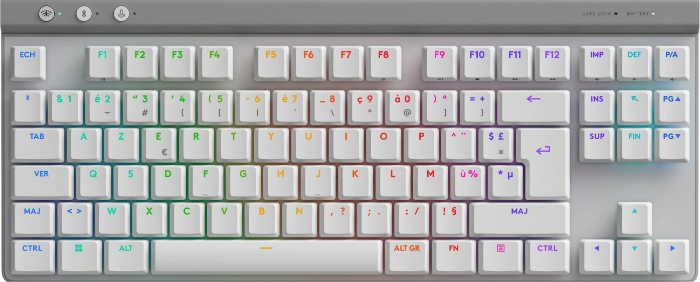 Tastierë Logitech G515 LIGHTSPEED TKL, Wireless, RGB, e bardhë