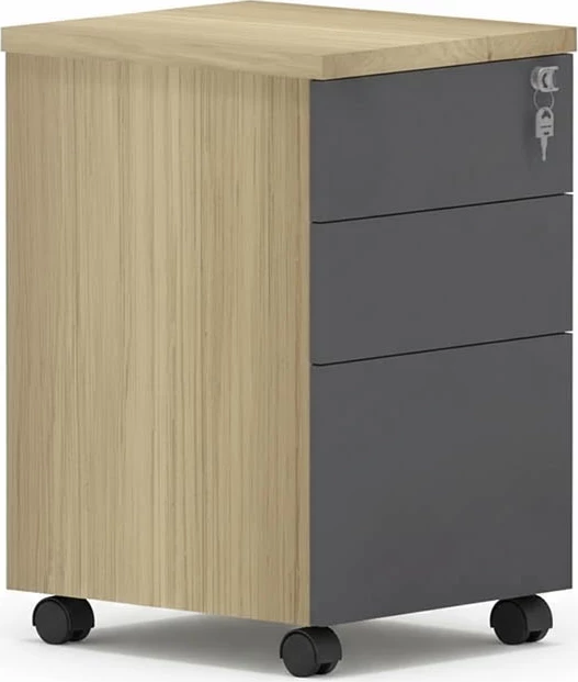 Sirtar profesional me 3 ndarje Lotus, ngjyrë natyrale-antracit, 40x44x61cm