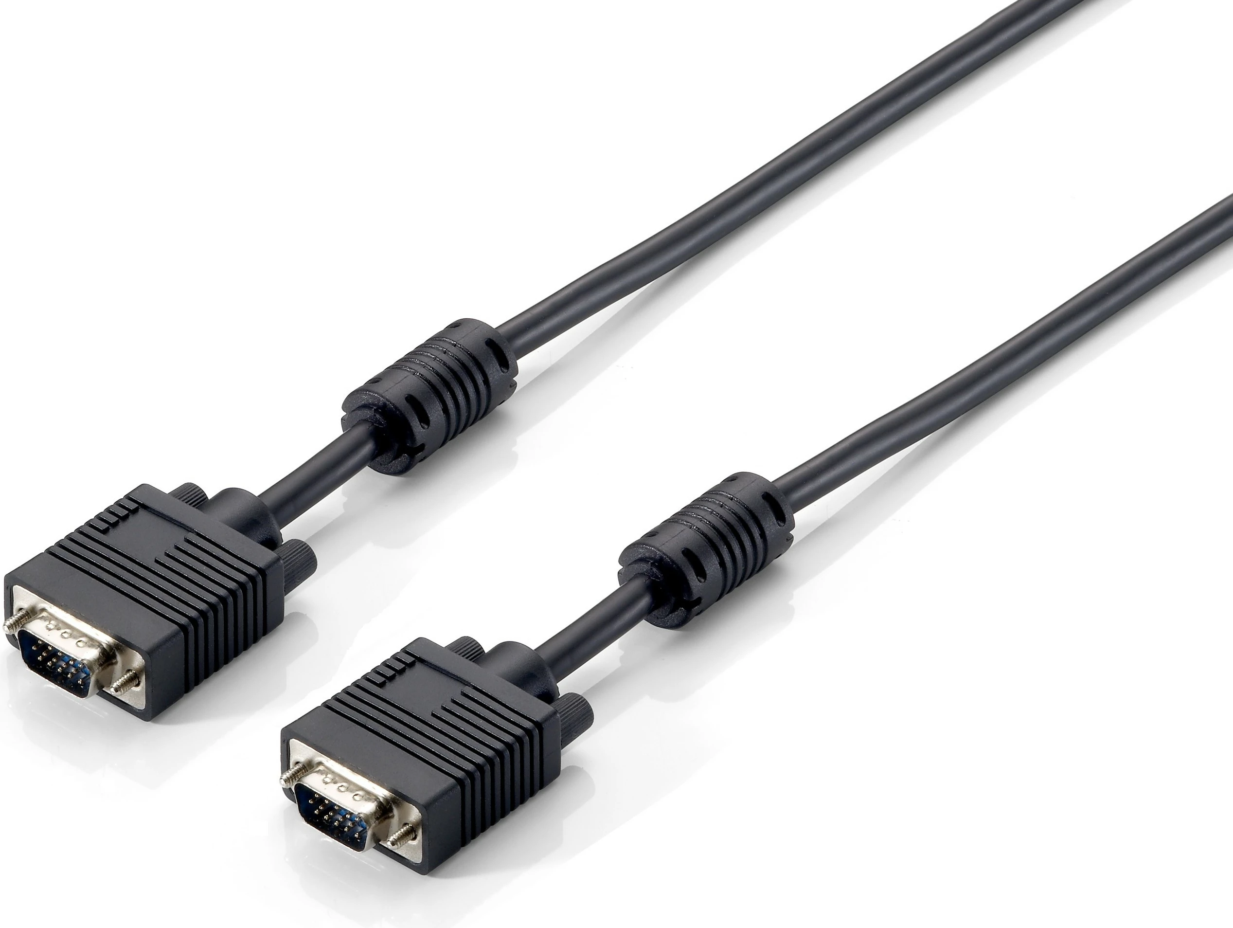 Kabllo VGA Equip HD15, 15m, Mashkull/Mashkull, E zezë