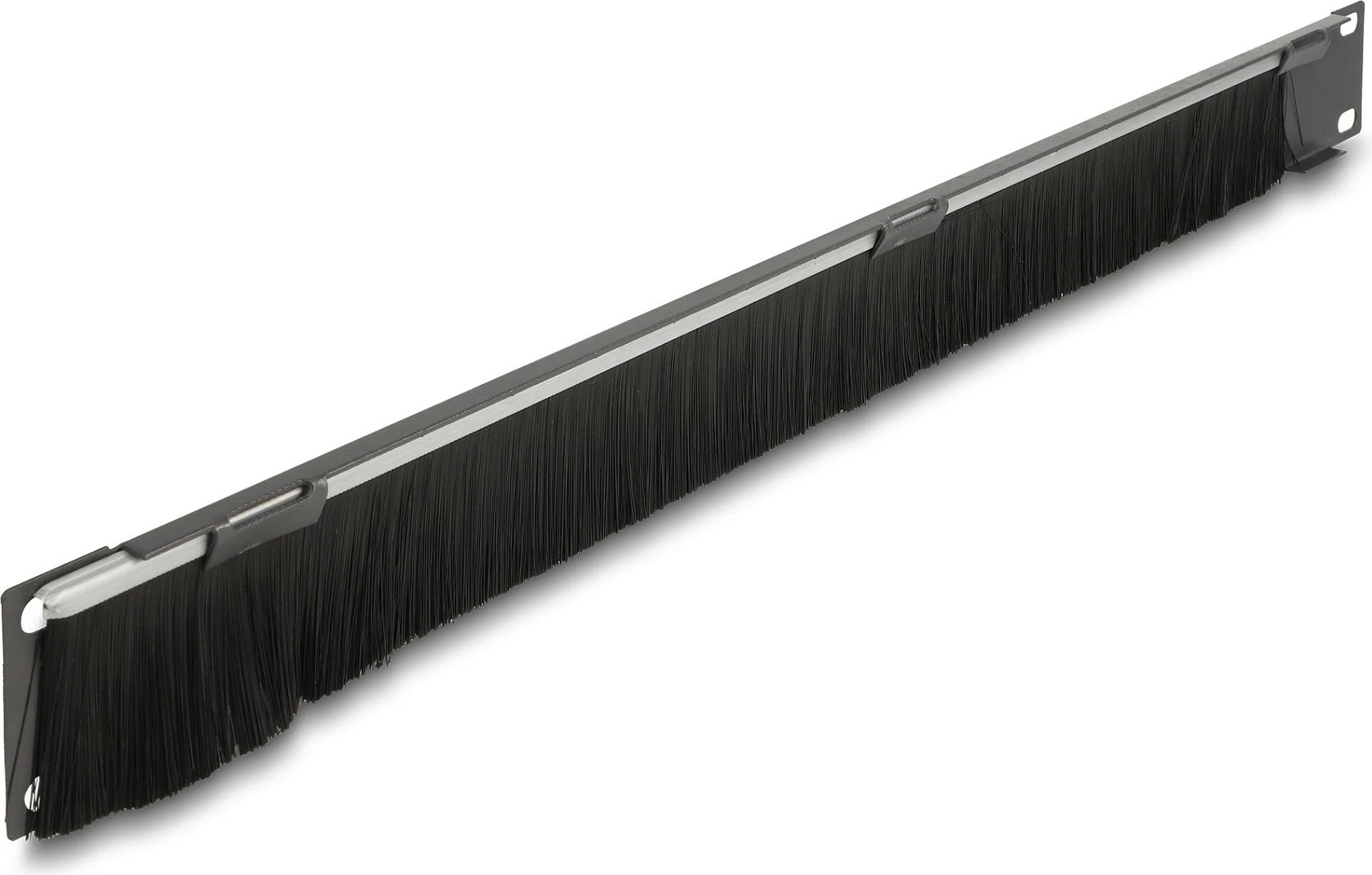 Panel menaxhimi kabllosh DeLOCK 19" 1U me brushë, hapje poshtë, gri