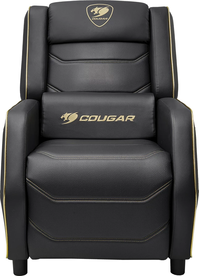 Sofë gaming COUGAR Ranger S Royal, PVC leather, 95-160°, max 160 kg, e zezë/artë