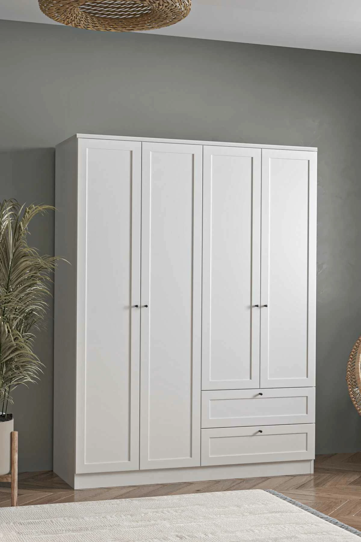 Dollap Skye Decor, i bardhë, 182cm