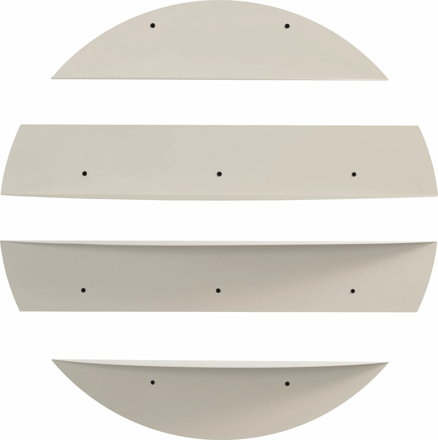 Raft dekorativ metalik për mur, ngjyrë bezhë e butë, Skye Decor, Vlnt118Kr, 76x76cm