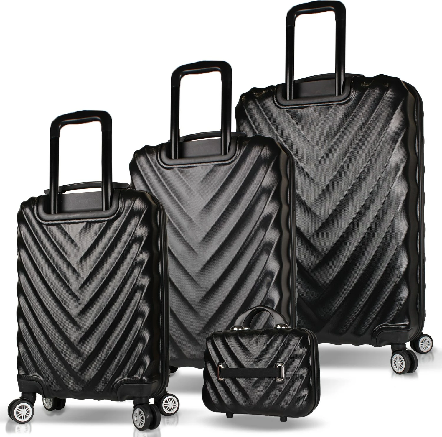 Set valixhesh (4 copë), ngjyrë e zezë, Zoozie Bags, 7262