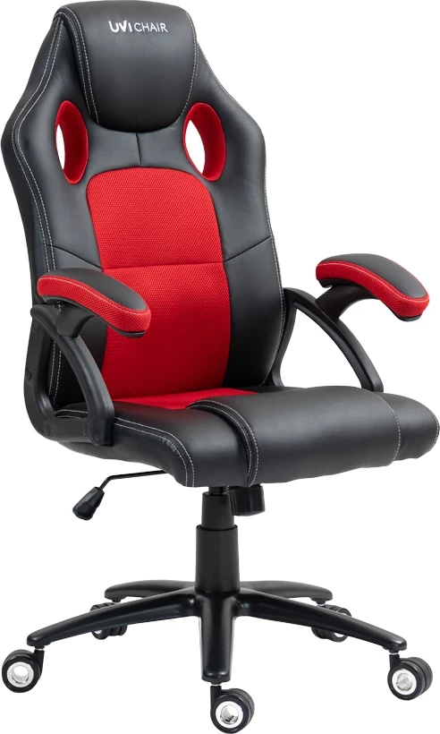 Karrige gaming/zyre UVI Hero UVI7001, mekanizëm butterfly, lartësi e rregullueshme, kuqe/zezë
