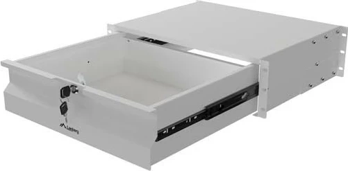 Sirtar për rack 19" LANBERG 3U 360mm, 90kg, me çelës, gri