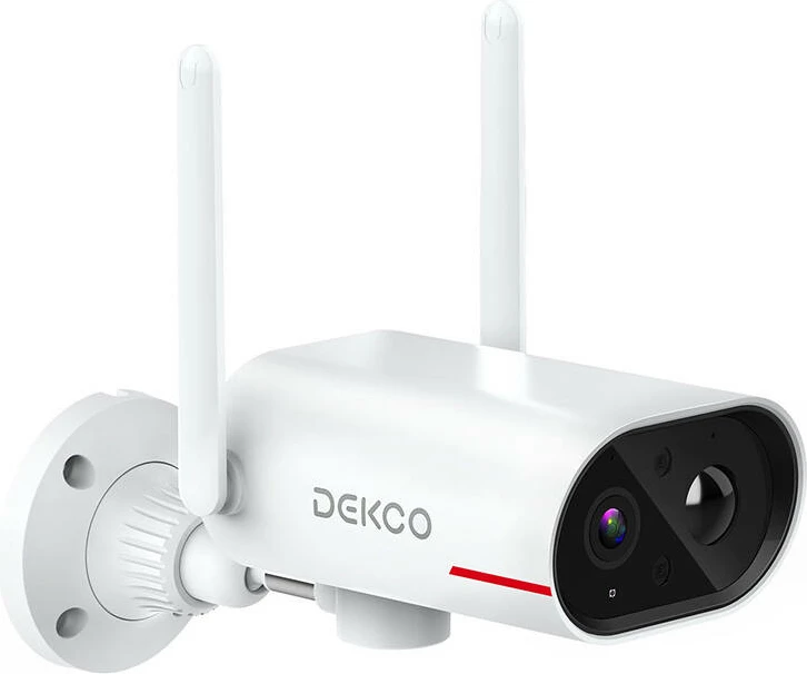 Kamerë IP e jashtme DEKCO DC8L me panel diellor, 3MP, Wi-Fi, Bardhë