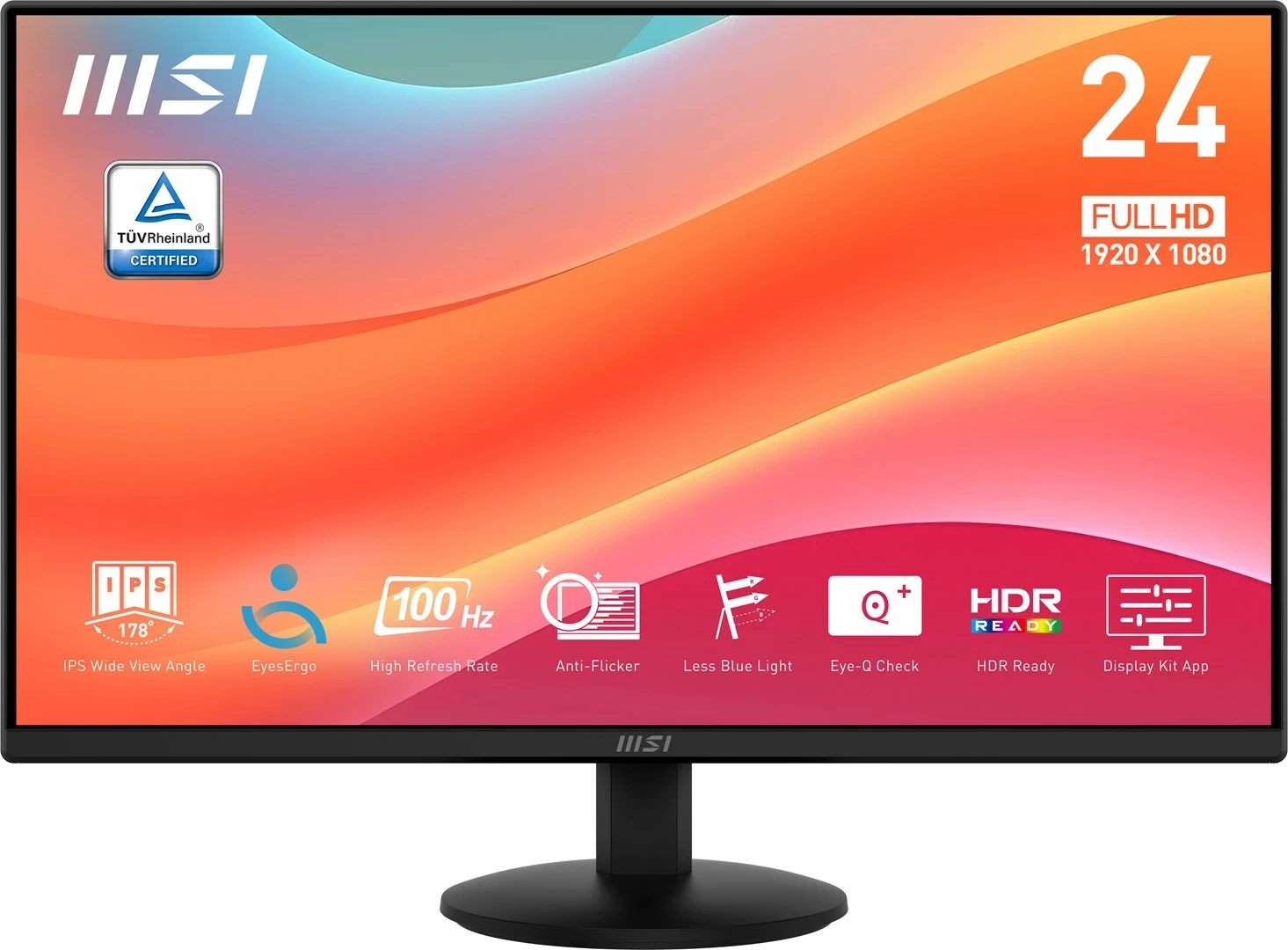 Monitor MSI PRO MP242L, 23.8", Full HD, LCD, E zezë