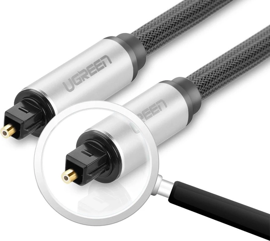 Kabllo optike audio Ugreen AV108 10539, Toslink/SPDIF, 1m, Gri
