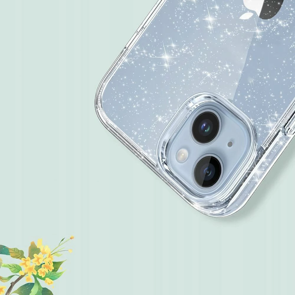 Mbështjellës Tech-Protect FlexAir Hybrid për Samsung Galaxy S23 FE, Transparent-Glitter