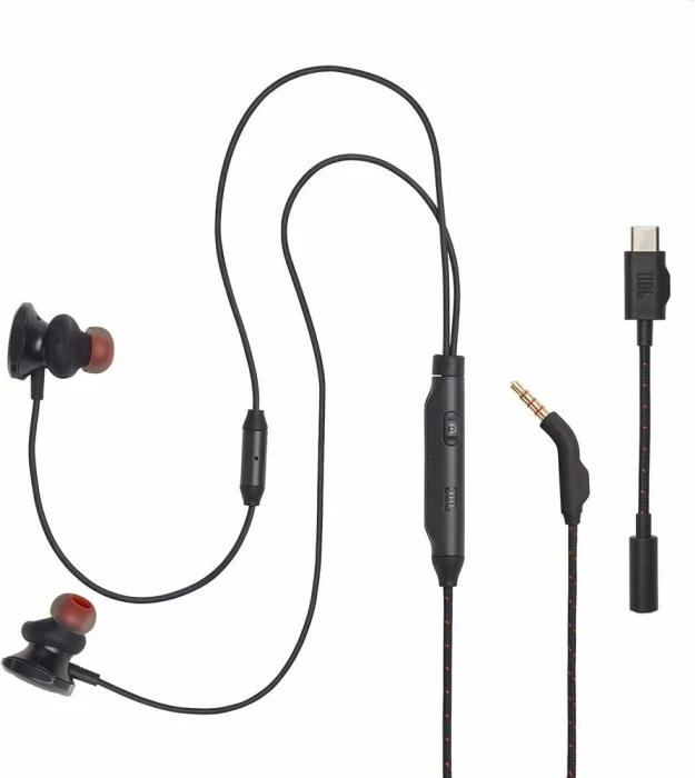 Kufje gaming in-ear me kabllo JBL Quantum 50C USB-C, me mikrofon, e zezë