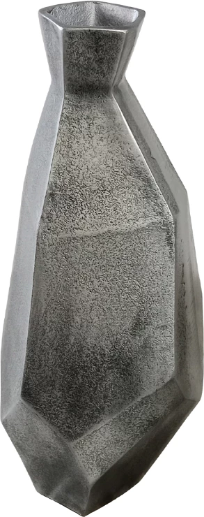Vazo IWA 4, alumin, ngjyrë argjendi antike, 17x17x25 cm