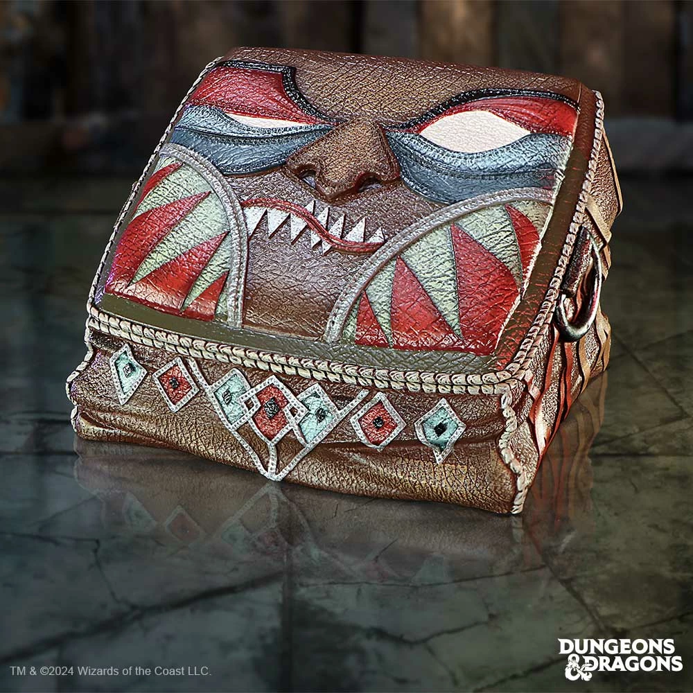 Kuti koleksionuese NEMESIS NOW Dungeons & Dragons Bag of Holding and Devouring, rezinë, 17 cm, kapak i heqshëm, kuti dhurate