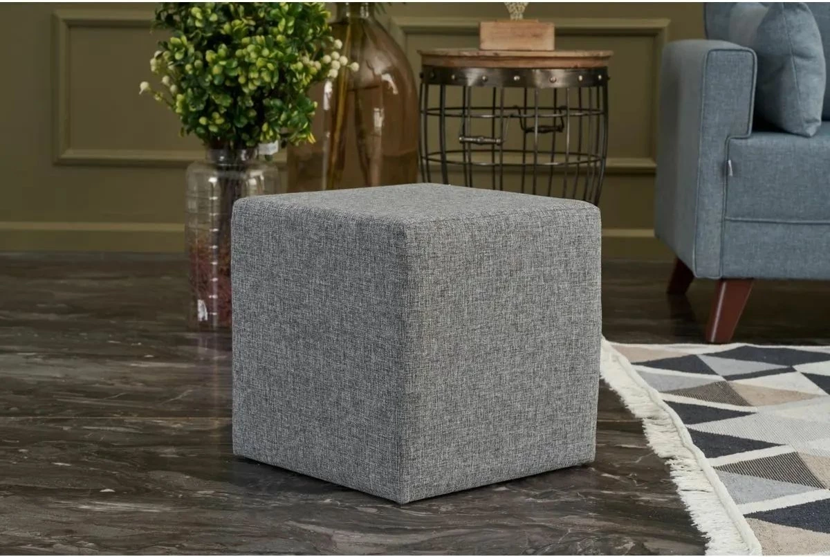 Puf katror, ngjyrë gri, Atelier del Sofa, 40x40x42cm