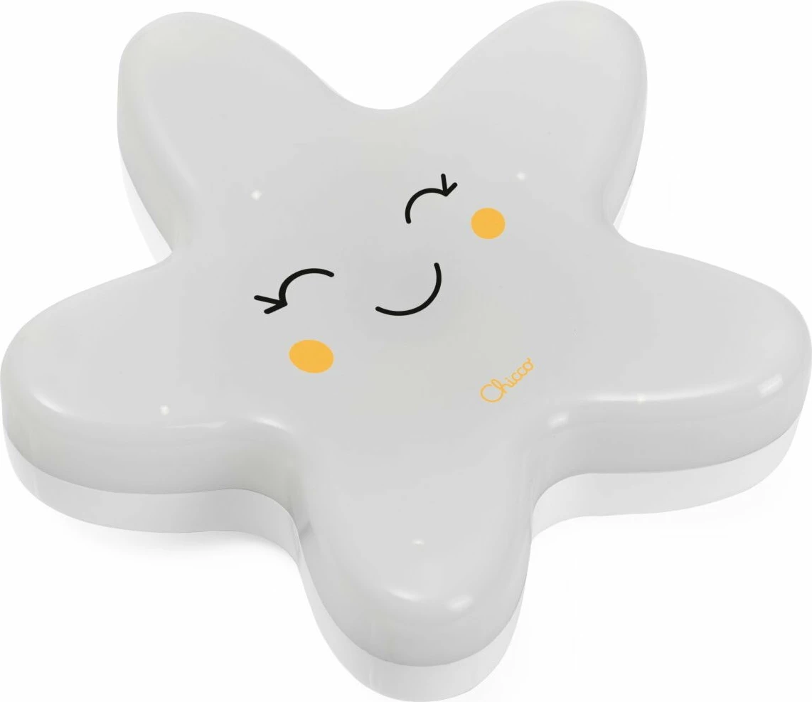 Dritë nate interaktive Chicco You&Me Star 2in1, LED me tinguj, portokalli, set me bazë