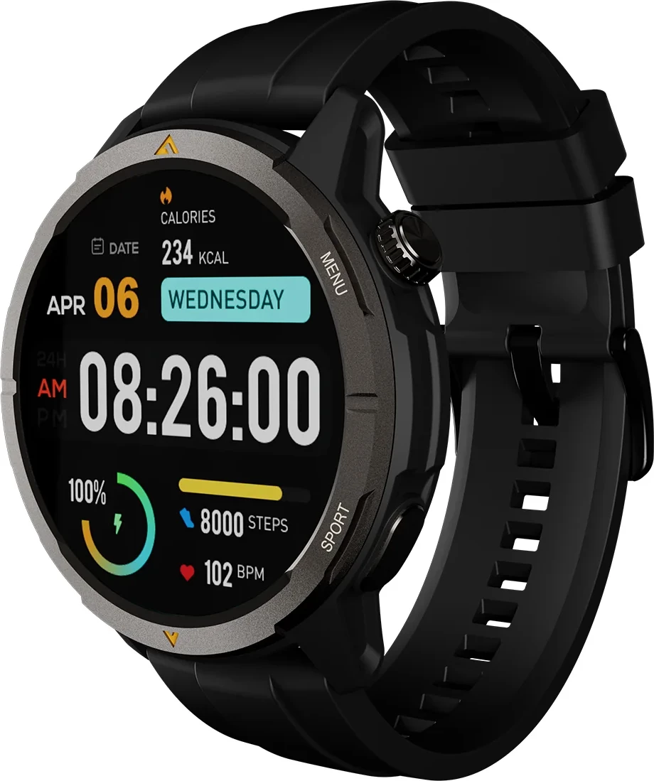 Smartwatch AGM Legion MPN 23882, 1.43\" AMOLED, GPS, 5ATM, IP67, MIL-STD-810H, e zezë