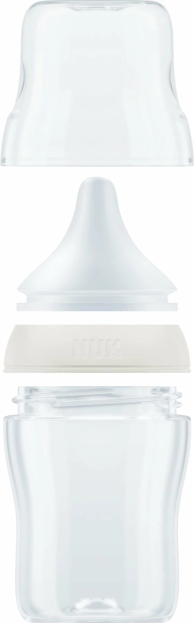Biberon NUK Perfect Match 10743092 150 ml me biberon silikoni, indikator temperature, anti-kolik, transparent/bezhë, 1 copë