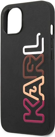 Mbështjellës Karl Lagerfeld KLHCP13SPCOBK për iPhone 13 mini, Multipink Brand, i zi