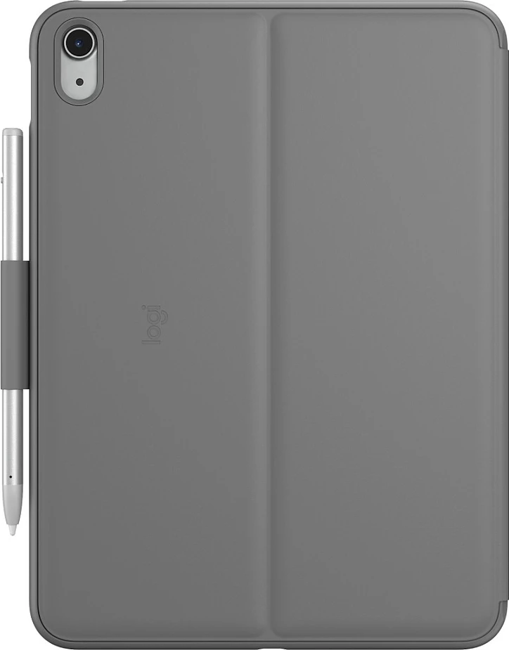 Mbështjellëse me tastierë për iPad (10th gen) Logitech Slim Folio, QWERTZ, hiri
