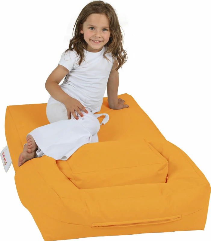 Puf për fëmijë, karrige me pouffe, portokalli, Atelier del Sofa