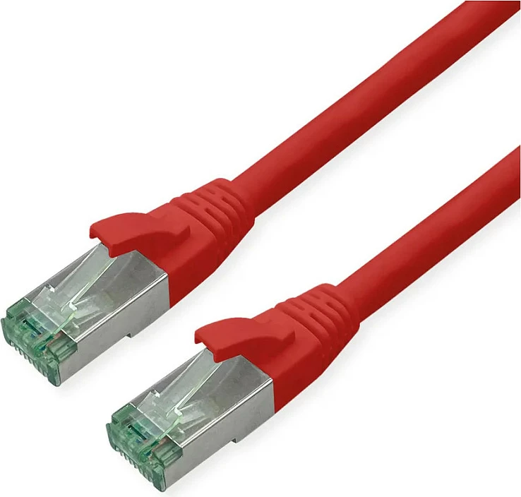 Kabllo rrjeti ROLINE 21.45.3271, Cat6a, 0.3 m, S/FTP, RJ45-RJ45, e kuqe
