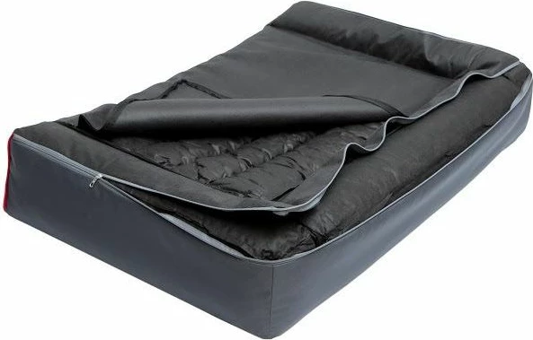Shtrat për qen Hobbydog Victoria XXL 118x78x20 cm, burgundy/zi