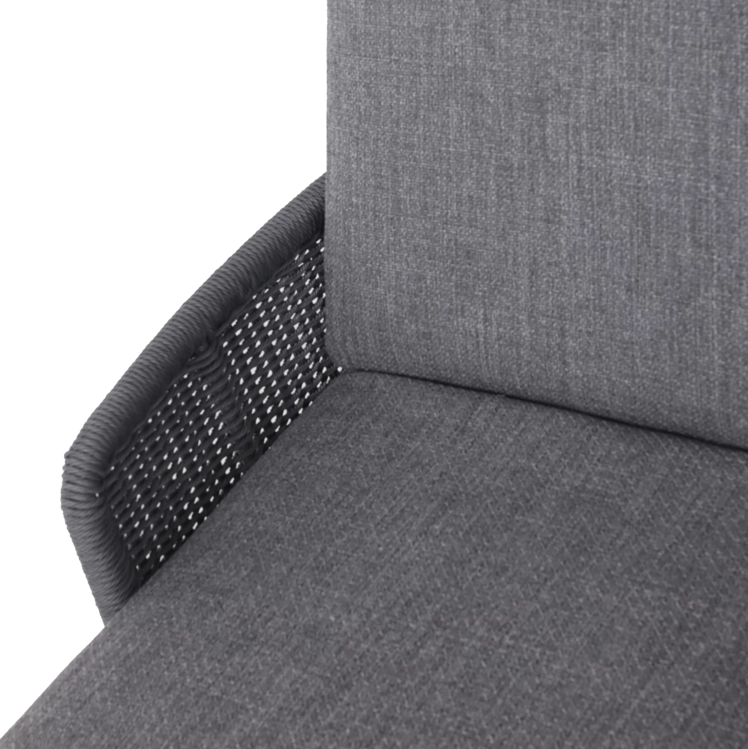 Shezlong alumini, seri Destiny, ngjyrë qymyr, ratan gri, Candeo