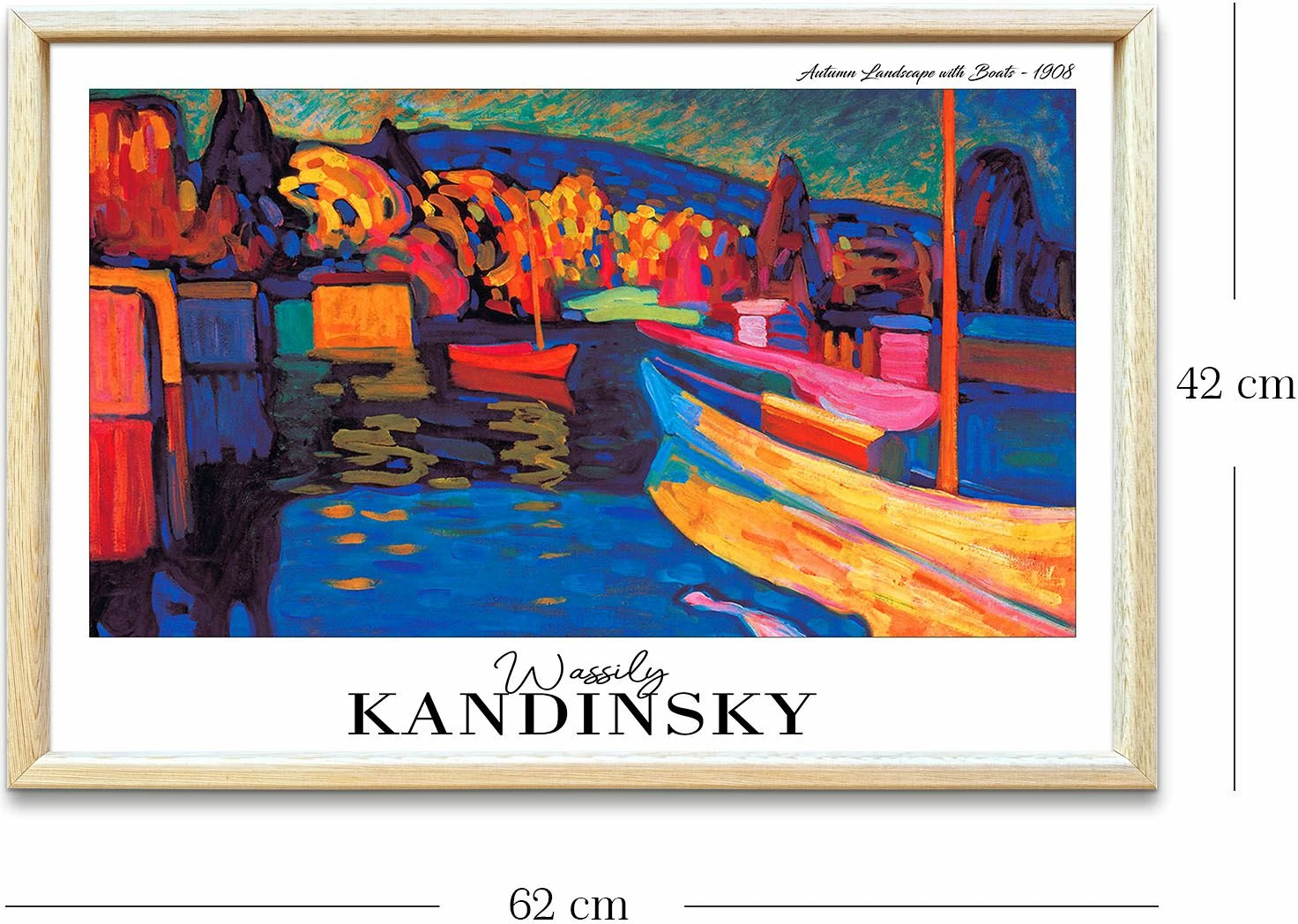 Pikturë dekorative me kornizë Wallity, 4262AHSKANDINSKY-011, shumëngjyrëshe, 42x62cm