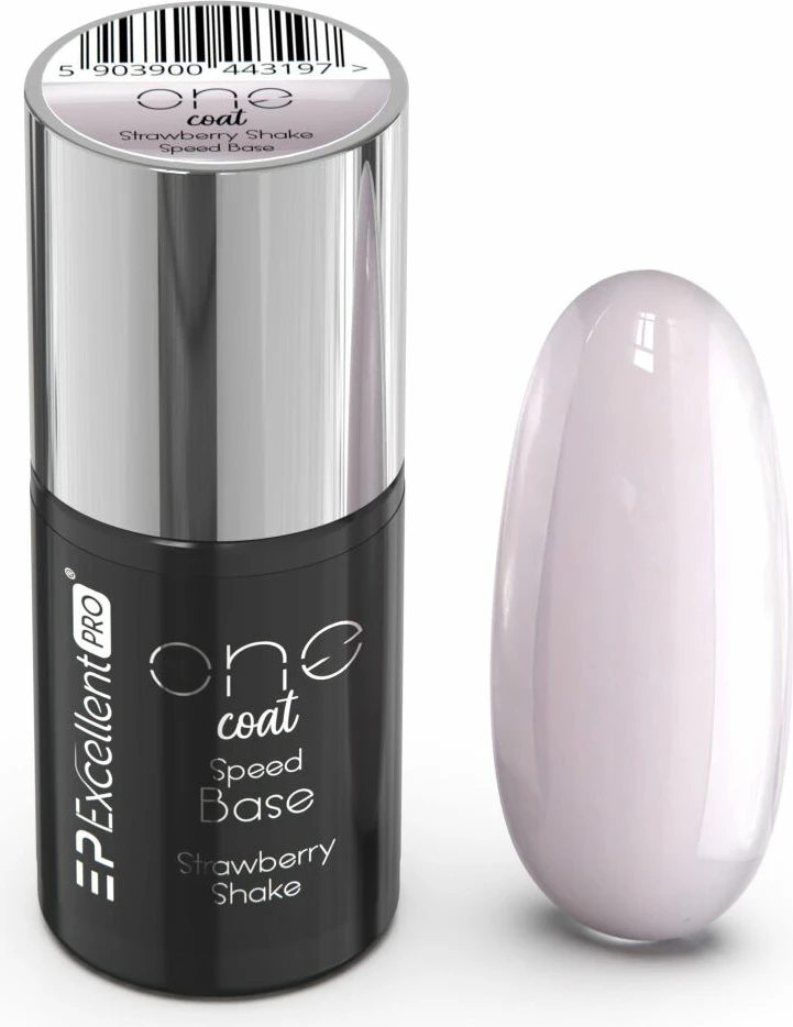 Bazë për thonj për femra Excellent PRO One Coat Speed Base Hybrid Covering Base Strawberry Shake 7g