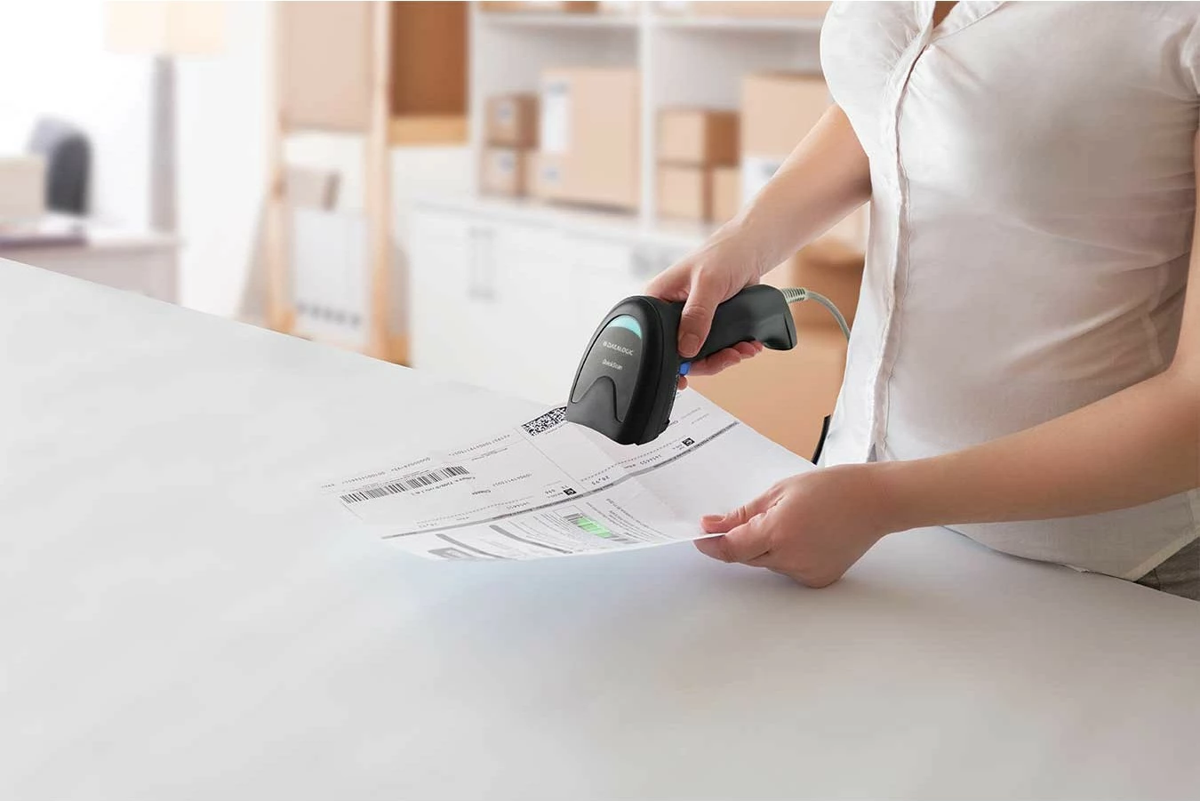 Lexues barkodësh Datalogic QD2220, 1D, lazer, me kabllo, i zi