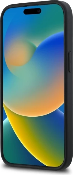 Mbështjellës Karl Lagerfeld 3D Rubber Signature për iPhone 15, i zi