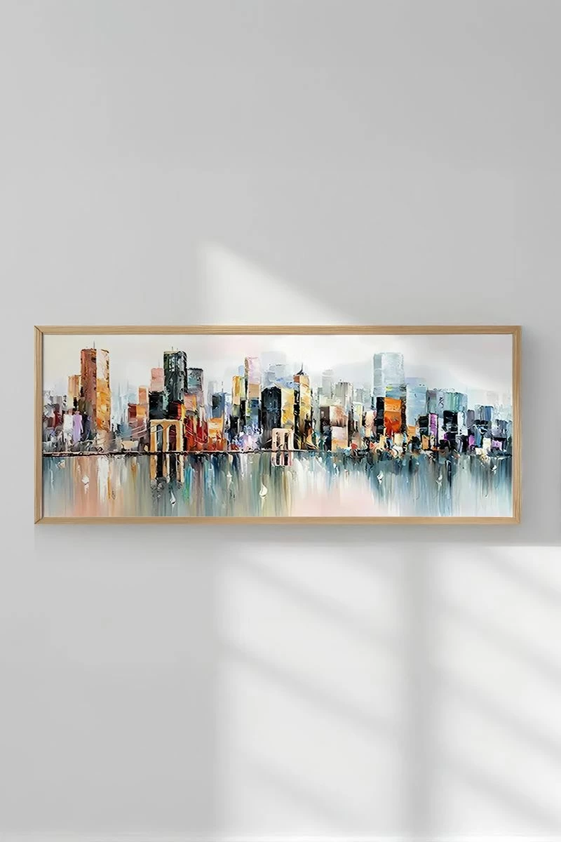 Pikturë dekorative me kornizë, shumëngjyrëshe, Wallity, Artsmdfyty25-3370, 33x70cm