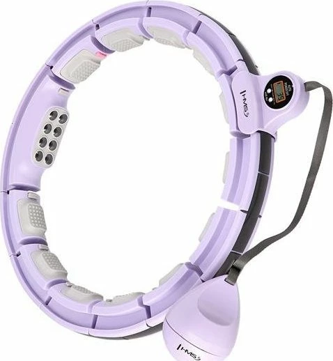 Hula hoop magnetik HMS HHM13, me peshë dhe numërues, i rregullueshëm 9-13 elemente (bel 60-96 cm), 40 cm, vjollcë