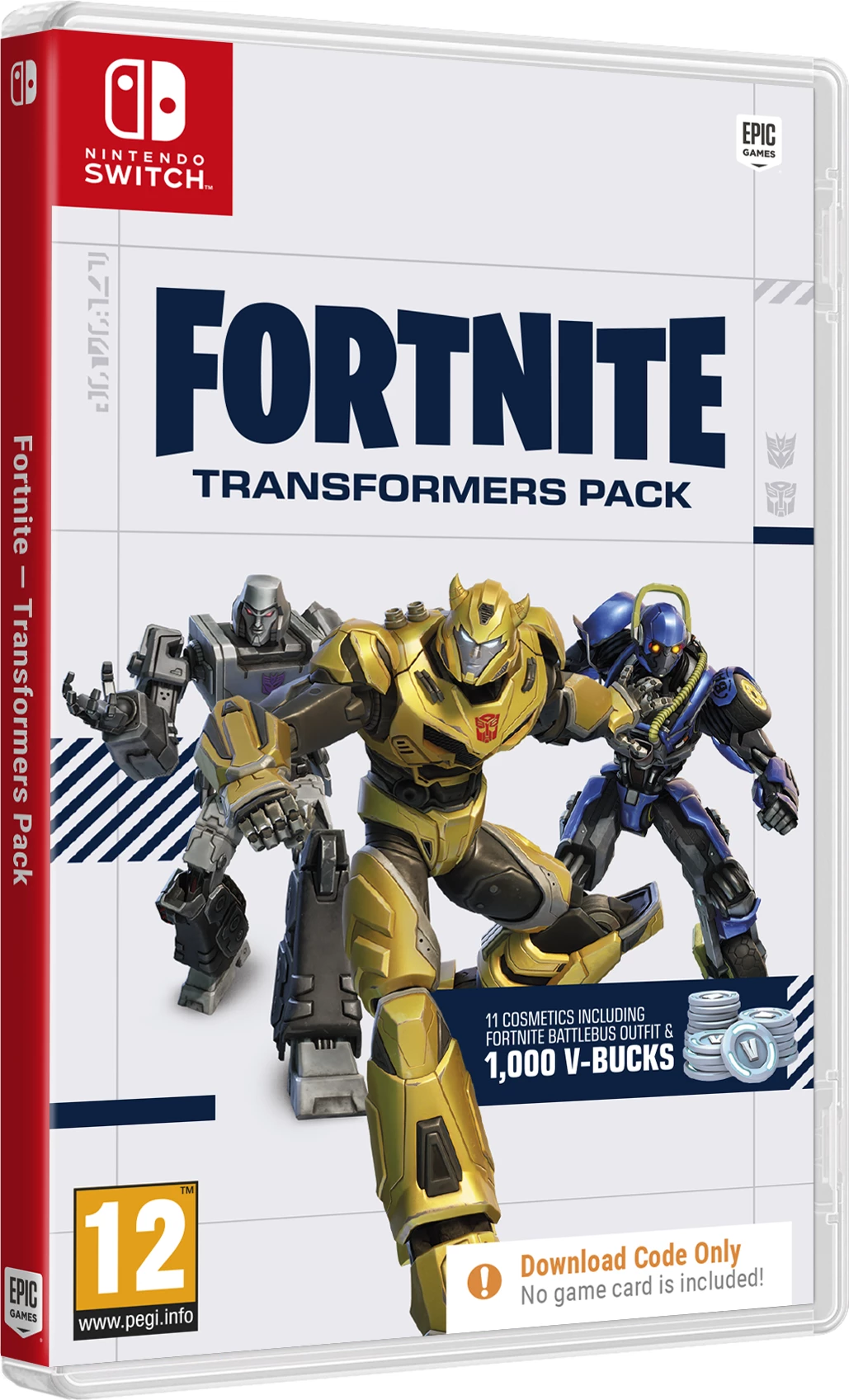 Pako shtesë loje Epic Games Fortnite Transformers Pack, Nintendo Switch, CIAB kod digjital, 1000 V-Bucks