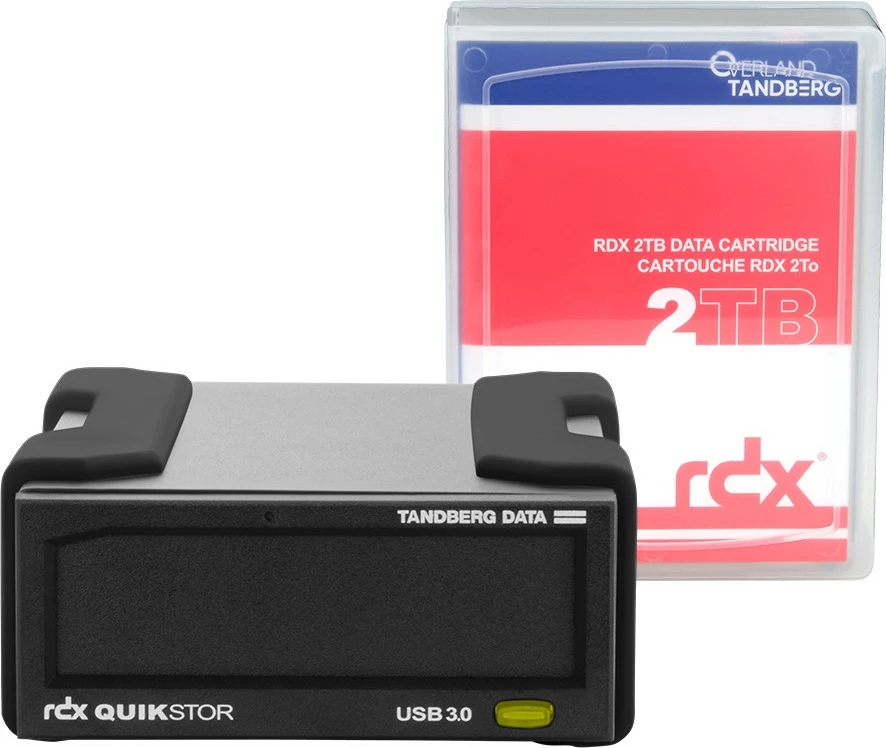 Kasë eksternale Tandberg RDX QuikStor 2TB, USB 3.2, e zezë