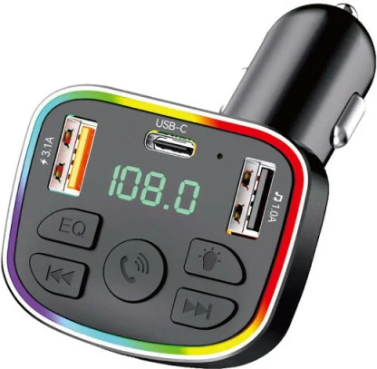 Modulator FM & Karikues Makine me Dritë RGB (USB-C & USB-A)
