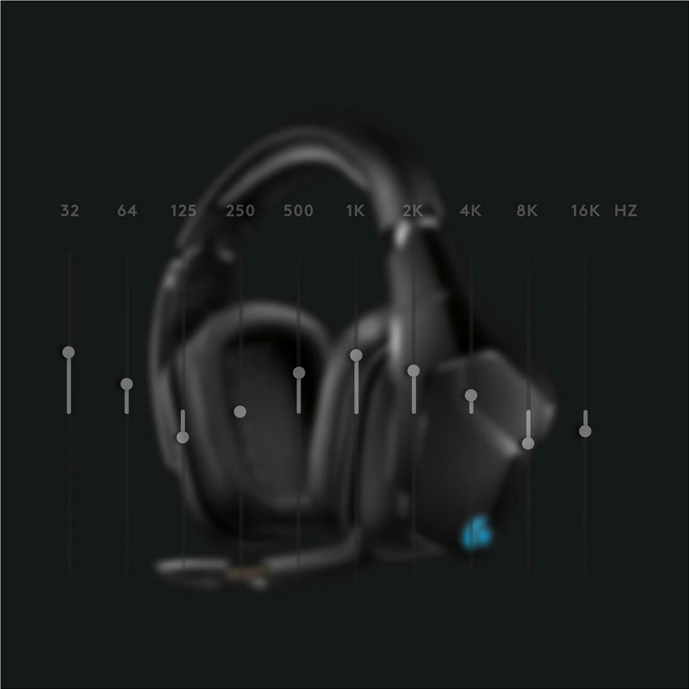 Kufje gaming Logitech G935 pa tela, 7.1 Surround Sound, e zezë, blu