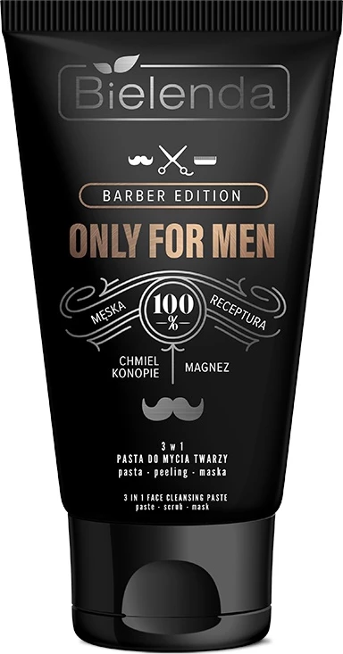 Pasta për fytyrë 3-në-1 për meshkuj Bielenda Only For Men Barber Edition, 150g