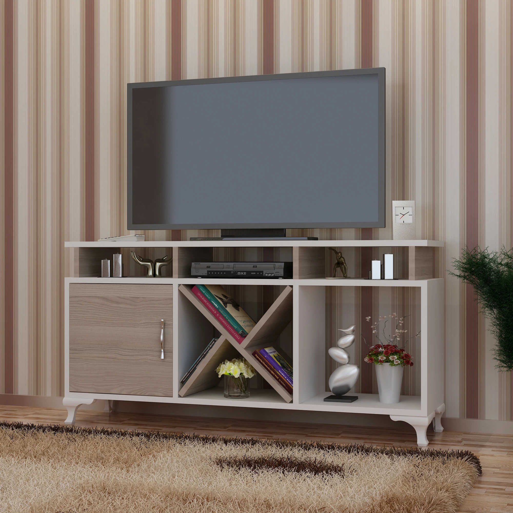 Komodë TV Hanah Home, e bardhë, Cordoba