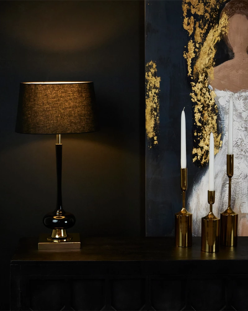 Mbajtëse qiriri ARIA, alumin, ngjyrë ari, 8x8x40 cm