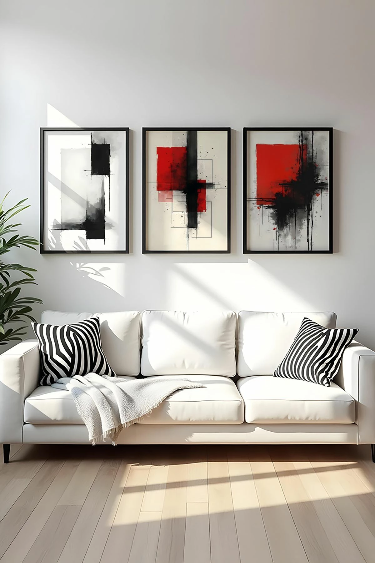 Set pikturash dekorative me kornizë, MDF, shumëngjyrëshe, Wallity Huhu442, 50x35cm (3 copë)