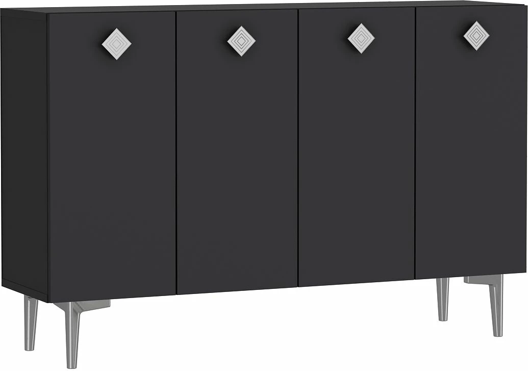 Konsol Skye Decor, anthracite, argjend