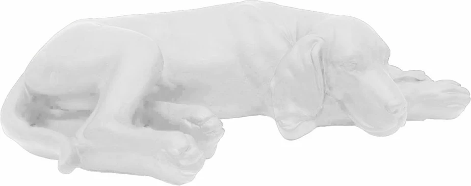 Dekor qeni DOMU, polirezine e bardhë, 39.5x22.5x10.5cm