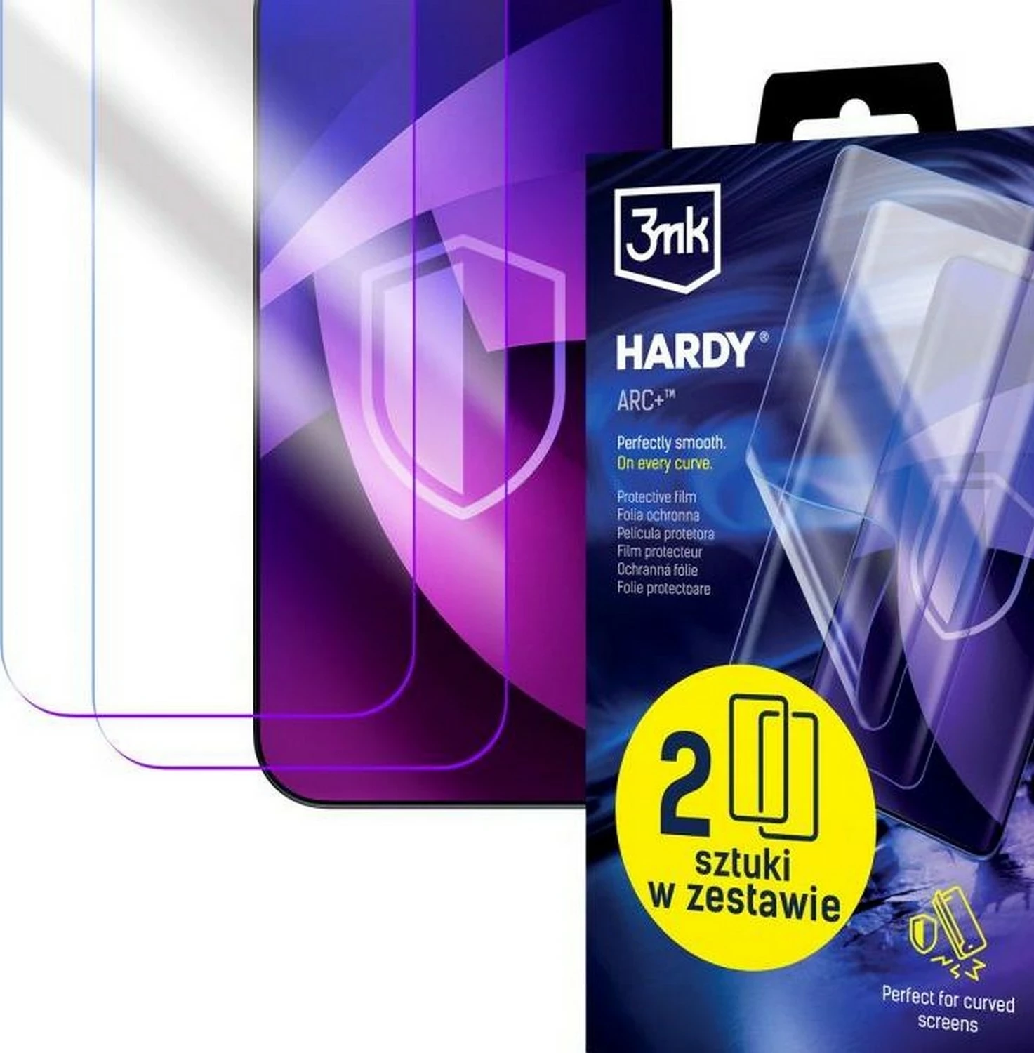 Mbështjellës ekran 3MK Hardy ARC+ për Samsung Galaxy Z Fold 8, transparent, 2 copë